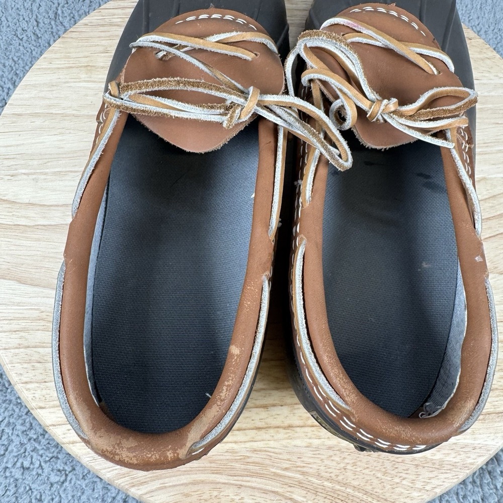 LL Bean Duck Boots Mens Size 12 M Low Top Rain Rubber USA Made Maine 175061 - Picture 10 of 11